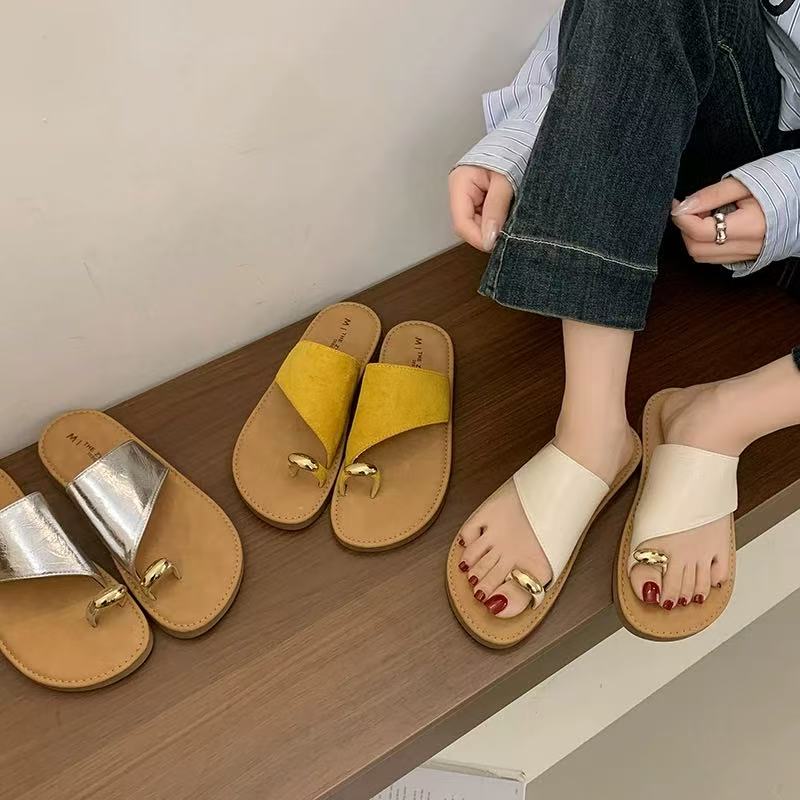 夏休闲款法式拖鞋女新款配裙子仙女风拖鞋9166-3