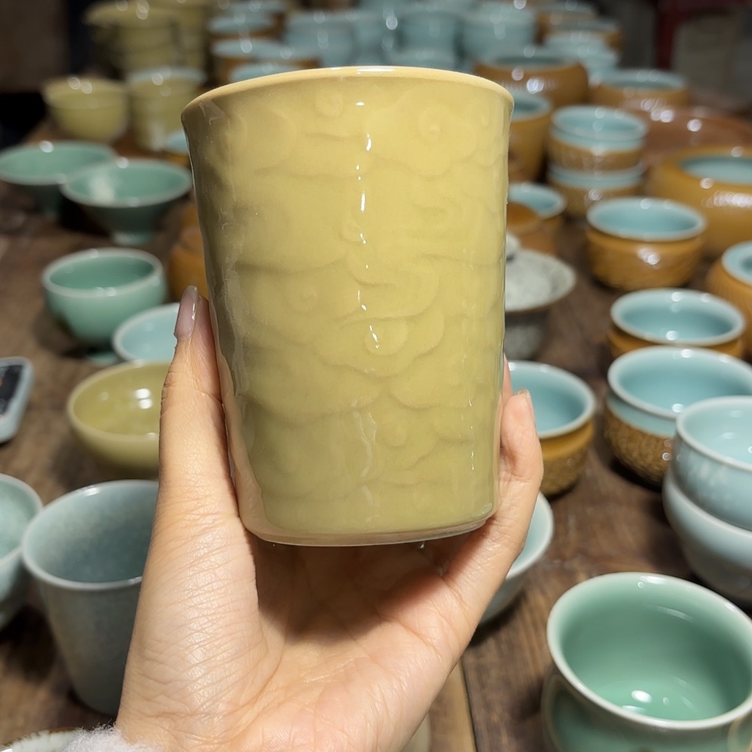 龙泉云间青瓷小米茶器