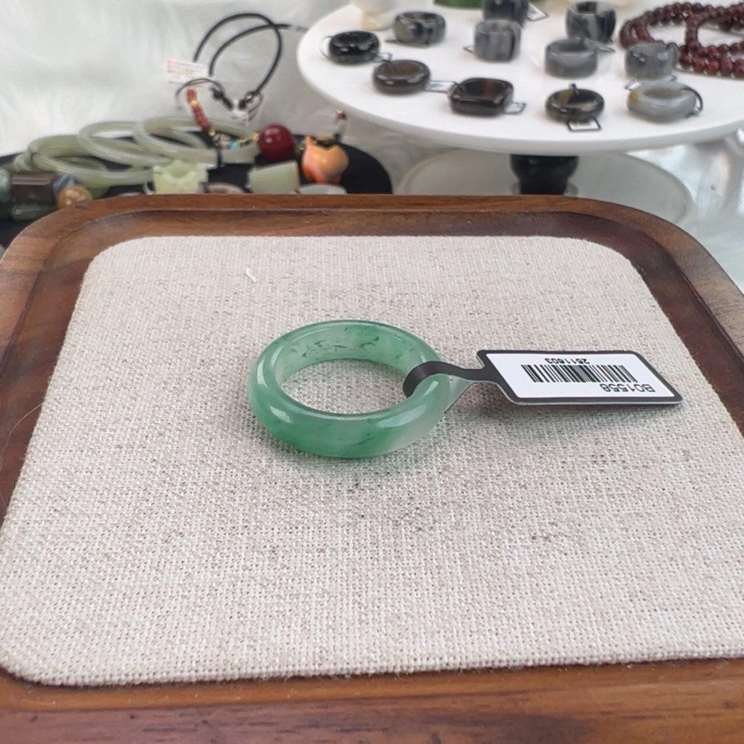 和田玉未镶嵌戒指w25非洲翠18.1不退换