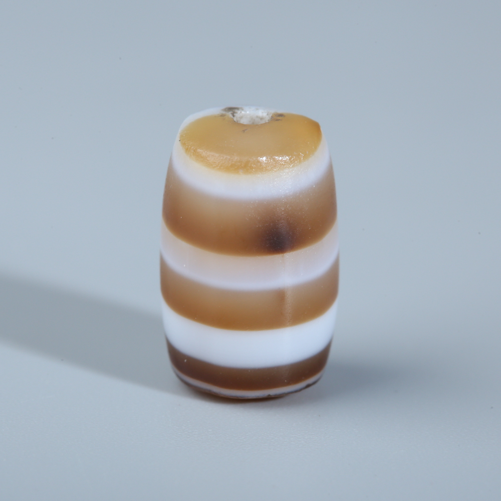 H13-235 阿契美尼德文明糖色缠丝玛瑙管珠 8.6*13.3mm