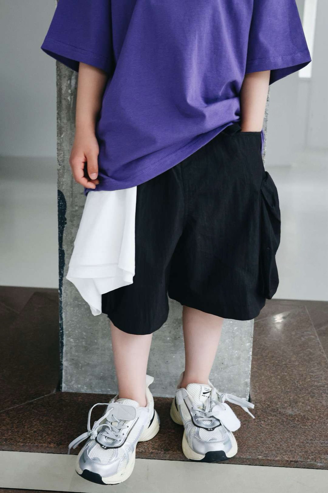 潮童休闲舒适工装五分短裤3373