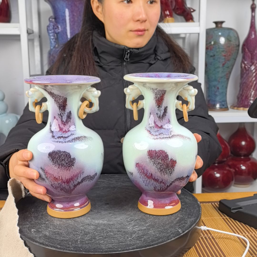 摆件钧瓷摆件神后镇钧瓷