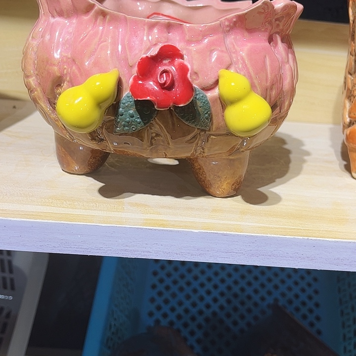 瓷片花盆多肉植物艺术品