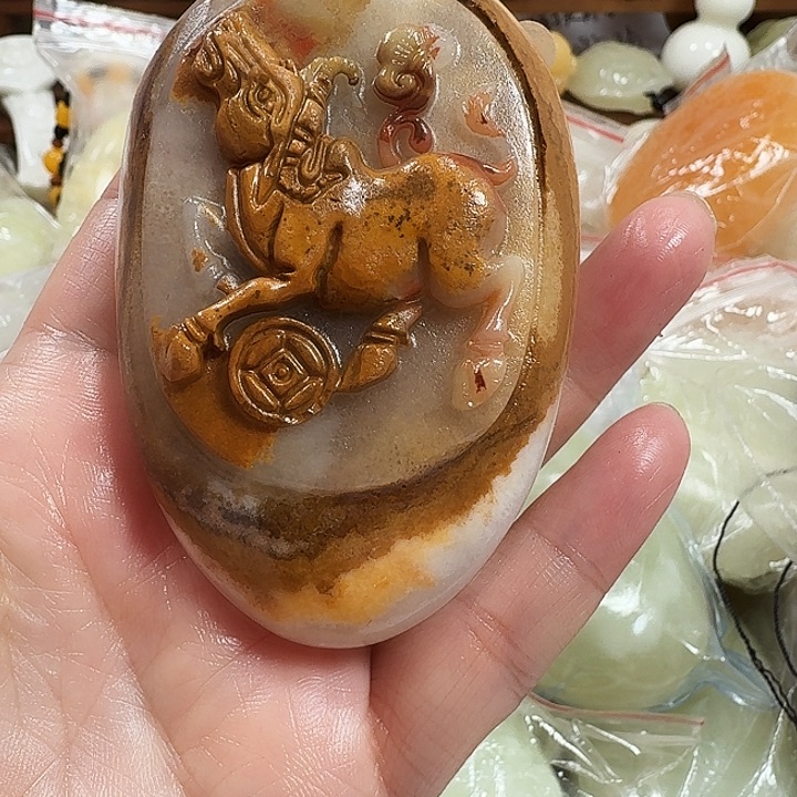 d***0砖雕石头手把件不退不换