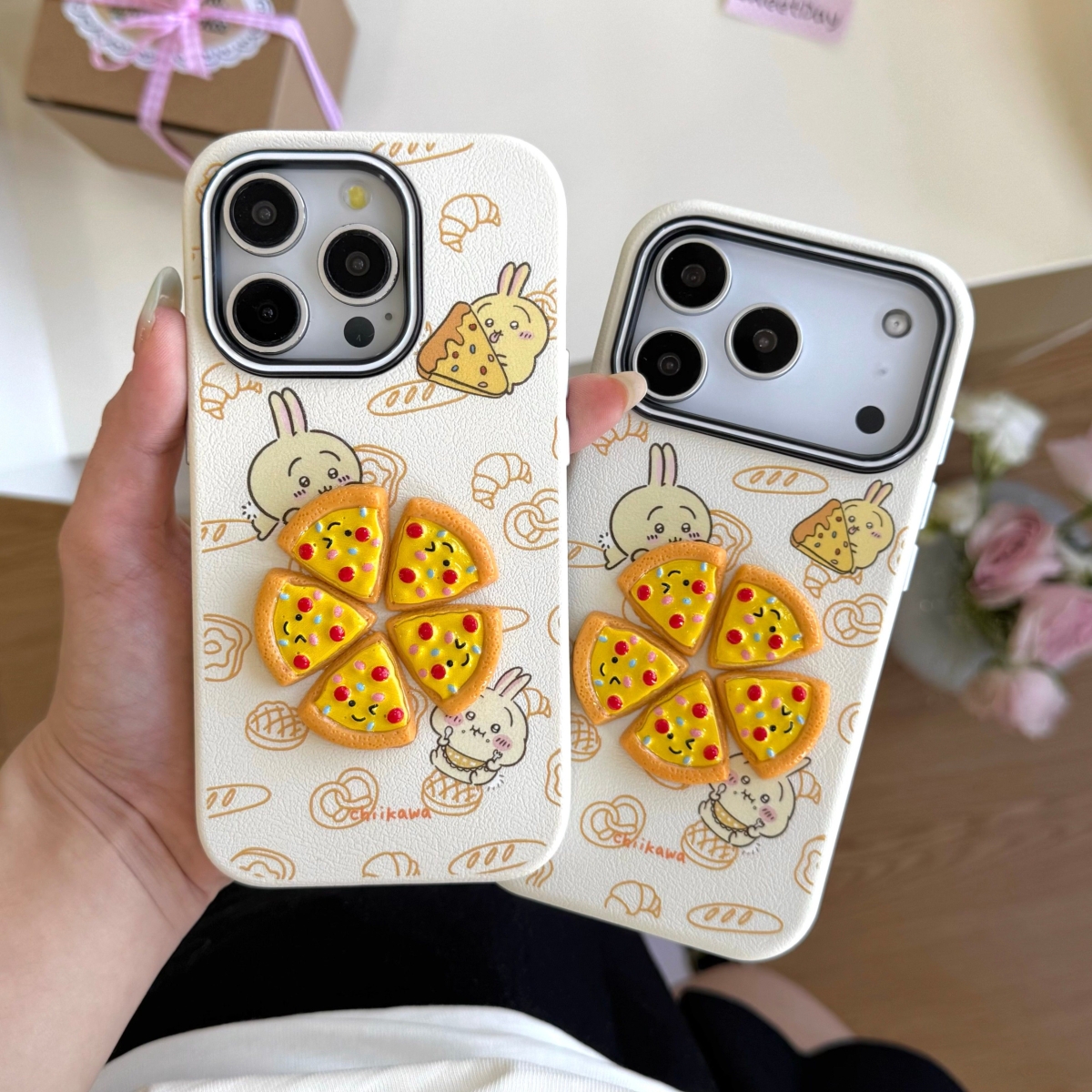 秋款皮纹三合一适用于苹果手机壳小众高级感卡通iPhone16pr