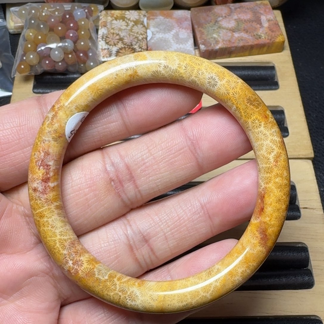 硅化玉纯天然色有机玉石未镶嵌56.5圈口