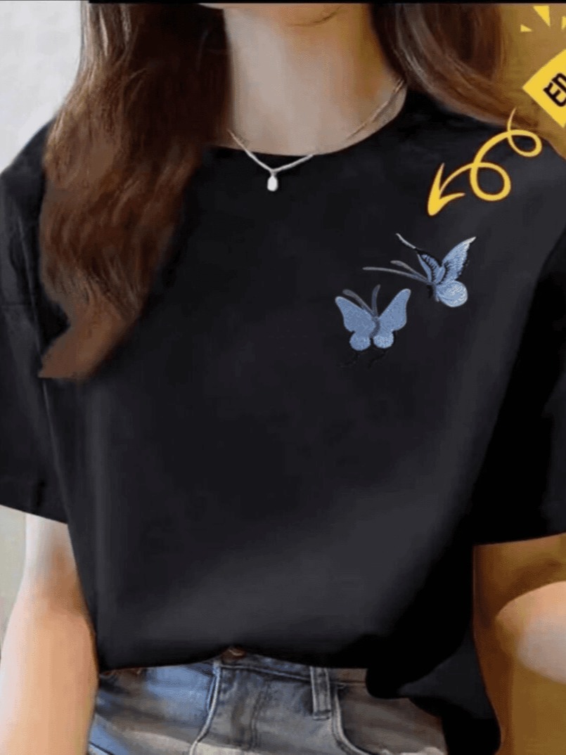 【100%纯棉】上新女款女士百搭潮流短袖t恤春夏圆领显瘦半袖
