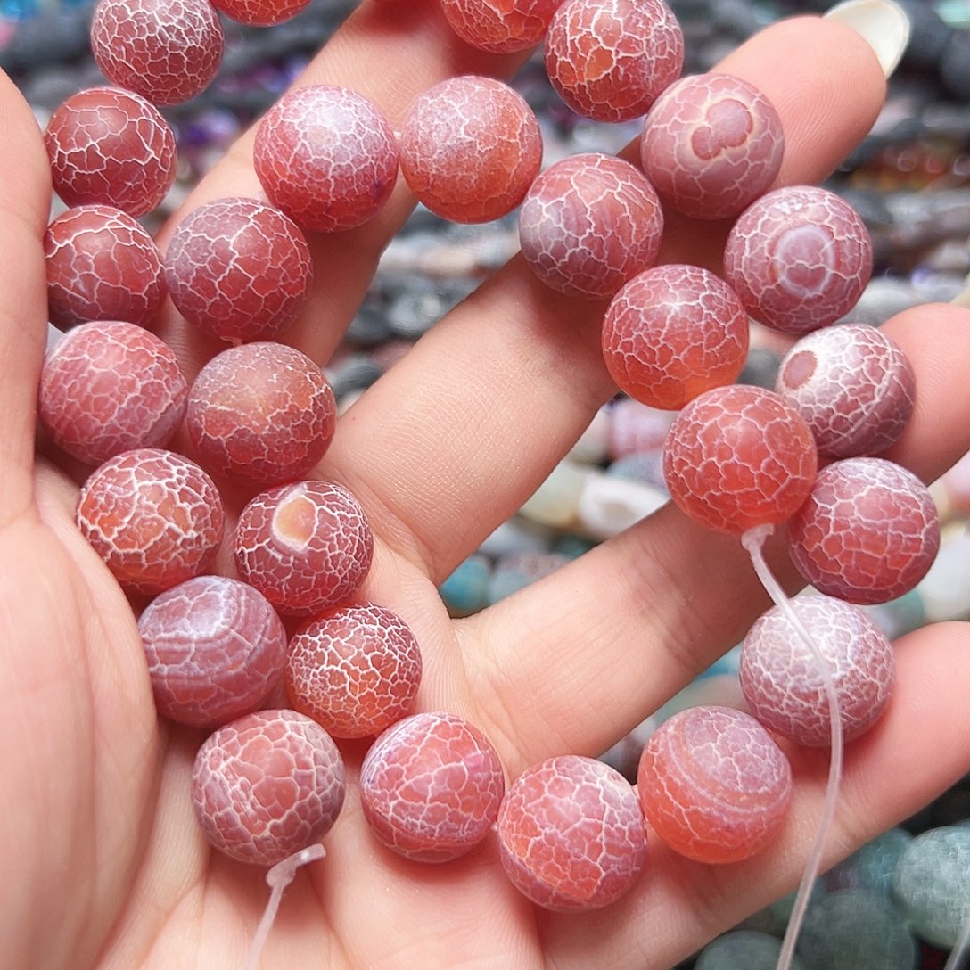 玛瑙/玉髓未镶嵌珠宝半成品R236。14mm药霜玛瑙