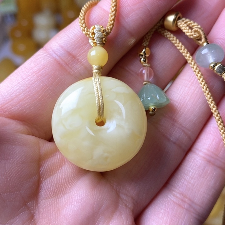 琥珀未镶嵌手链天然无优化琥珀蜜蜡