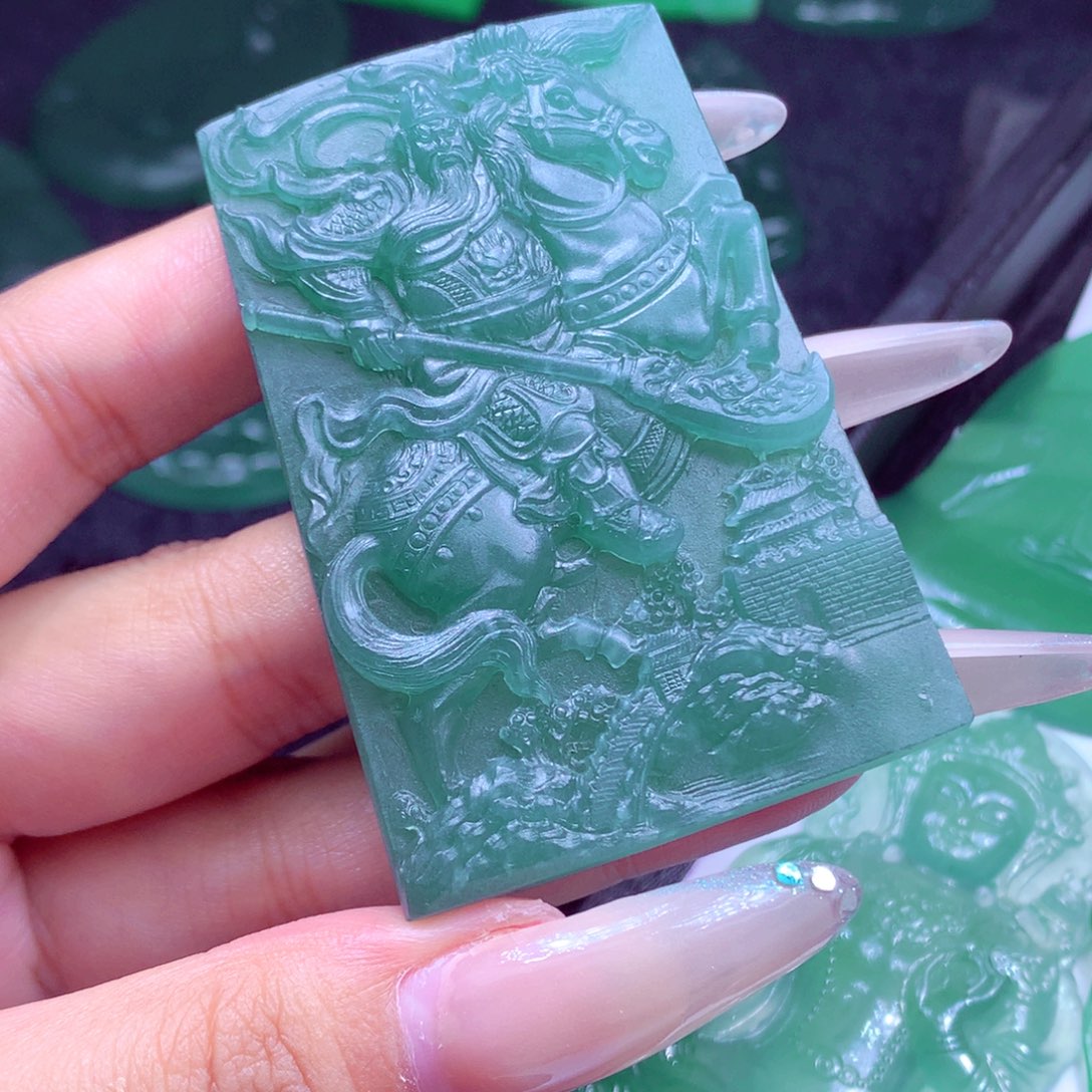 定制翡翠未镶嵌天然缅甸翡翠A货毛货挂件