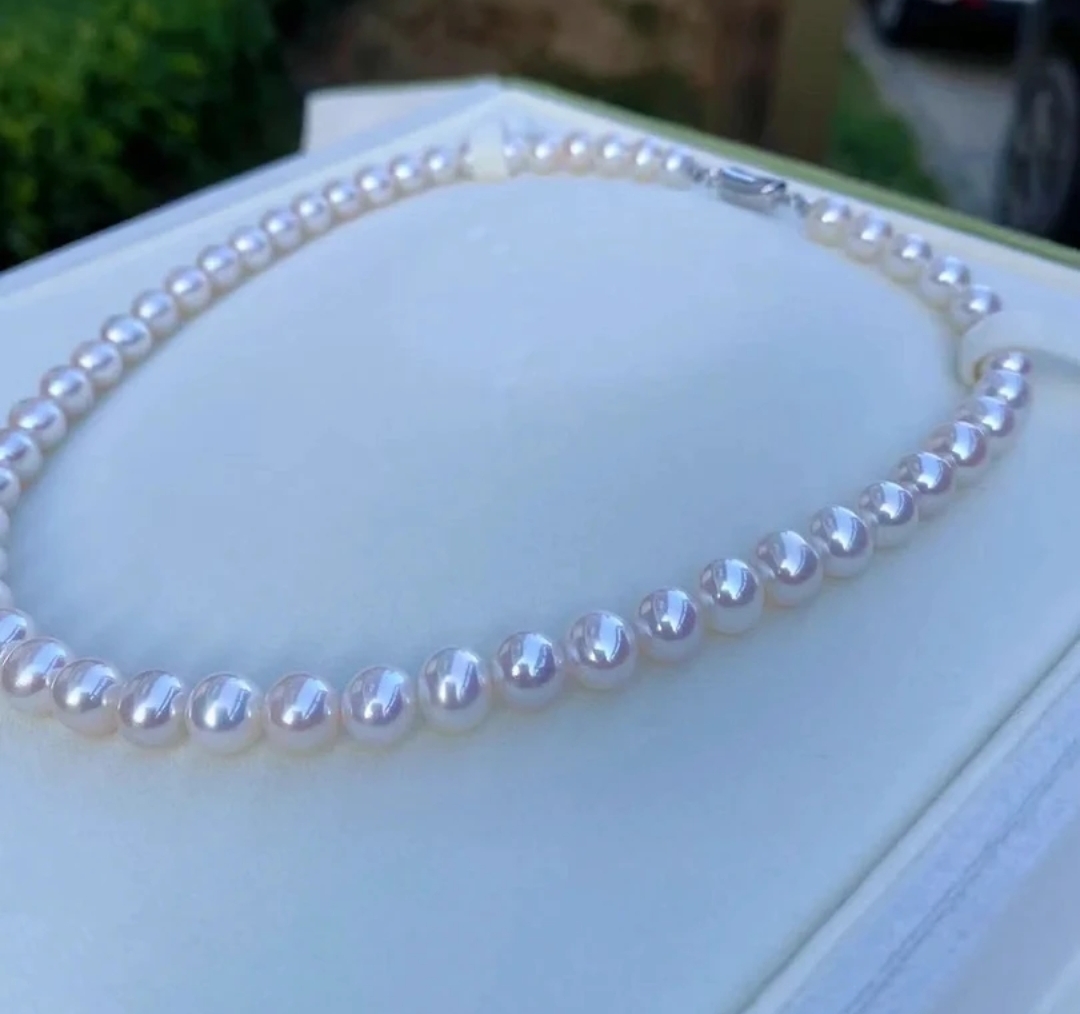 【月光宝盒】9-10mm点位白珠 正圆 极光 无暇 精致百搭 时尚饰品