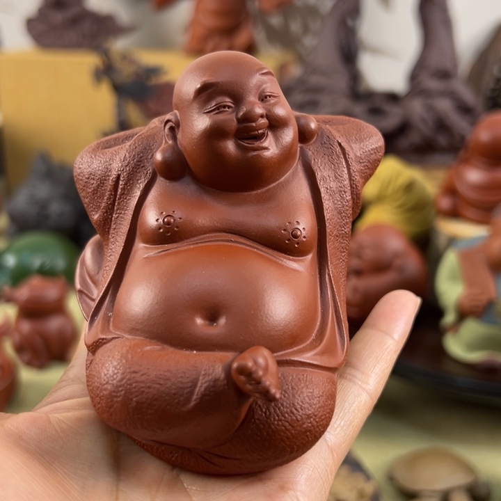 紫砂茶宠紫砂逍遥弥勒