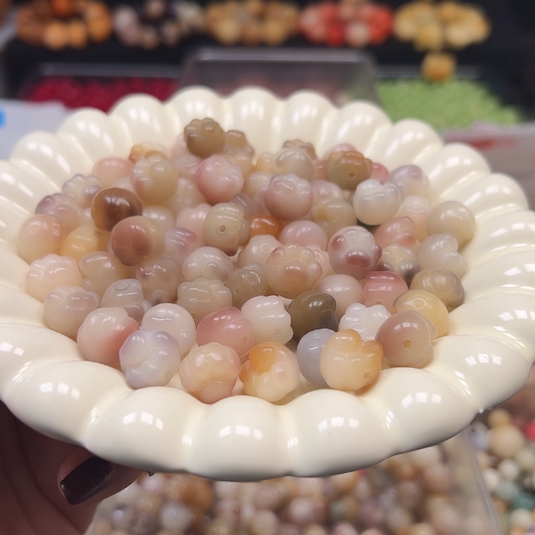 菩提根/象牙果手串紫水晶熊爪23颗