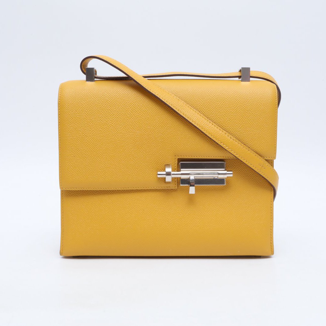 99新 Hermes/爱马仕 小花Jerry P254007518 Verrou23琥珀黄 C刻