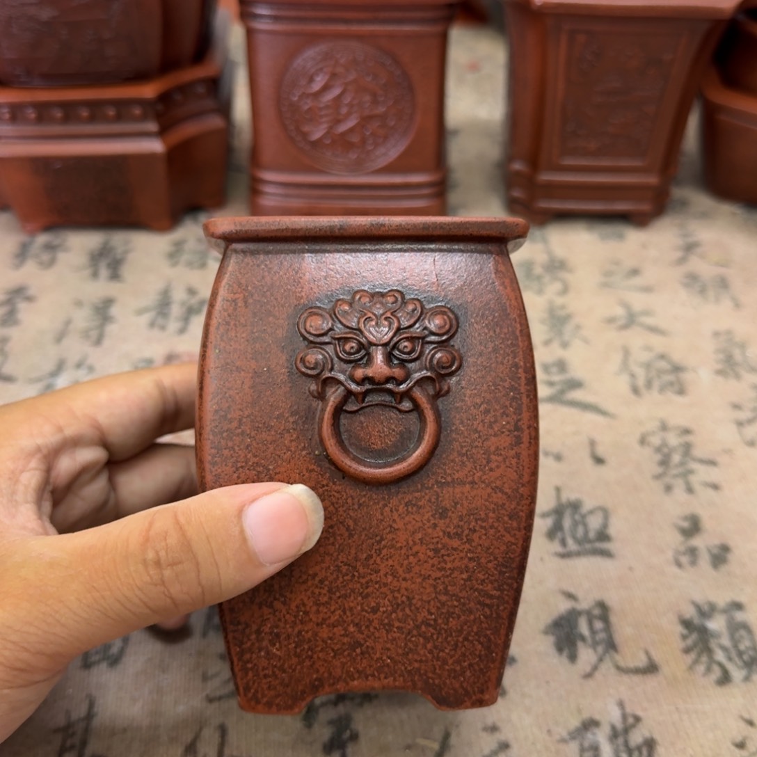 紫砂花盆6x10.5内经紫砂花盆