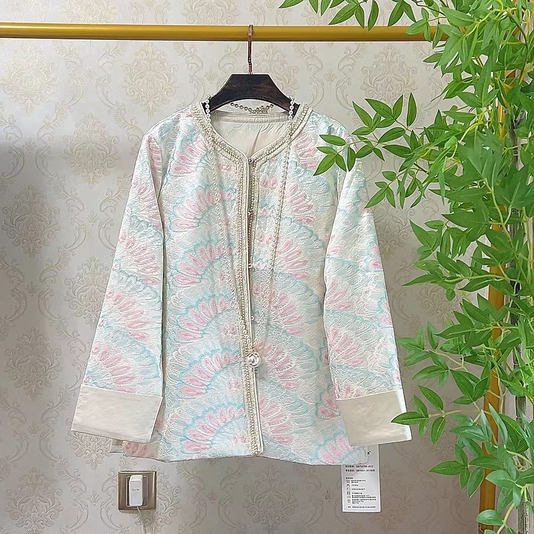 大聪国风春季新款洋气时尚外套胖妹妹气质大码200斤贵气外衣8971