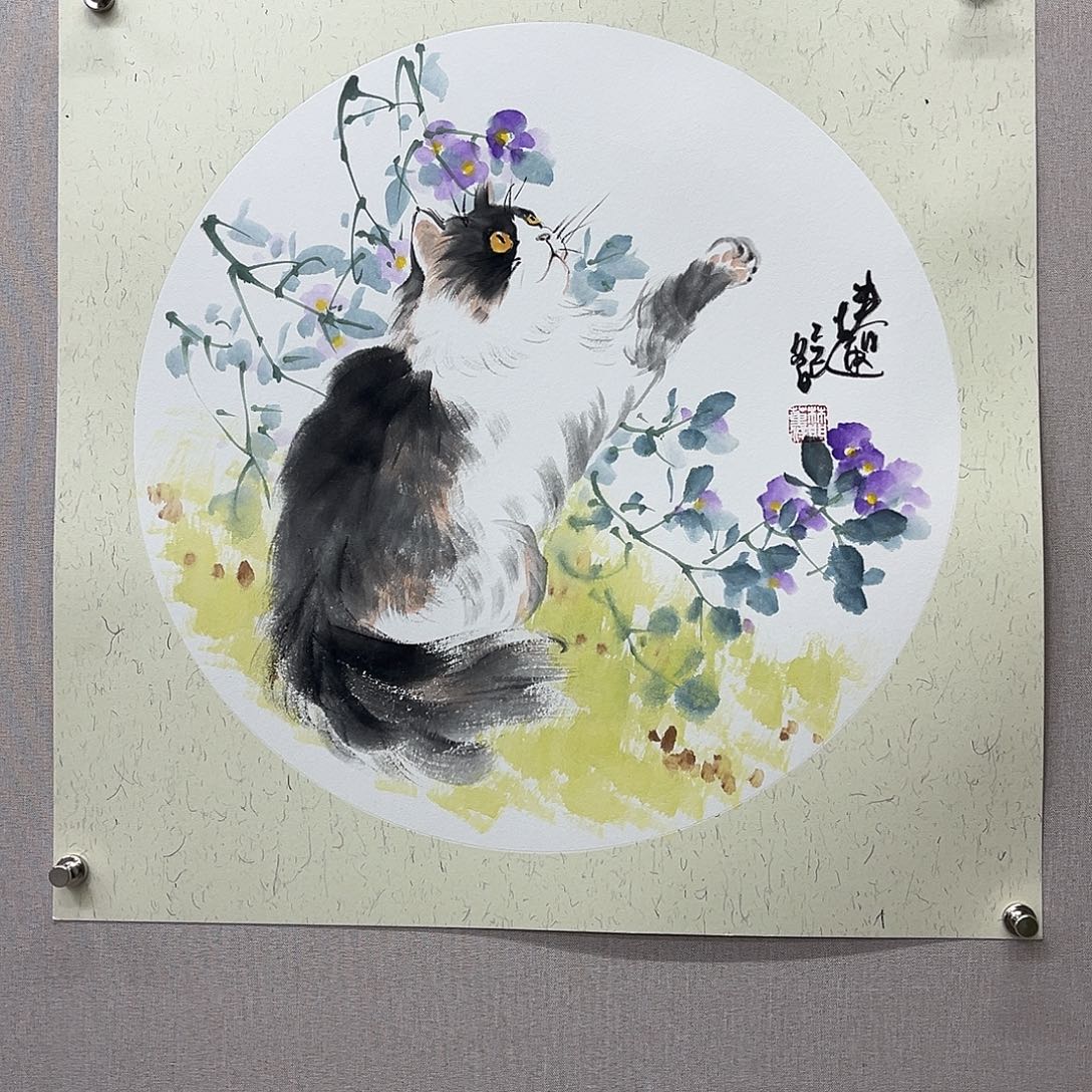 国画艺术家真人手绘