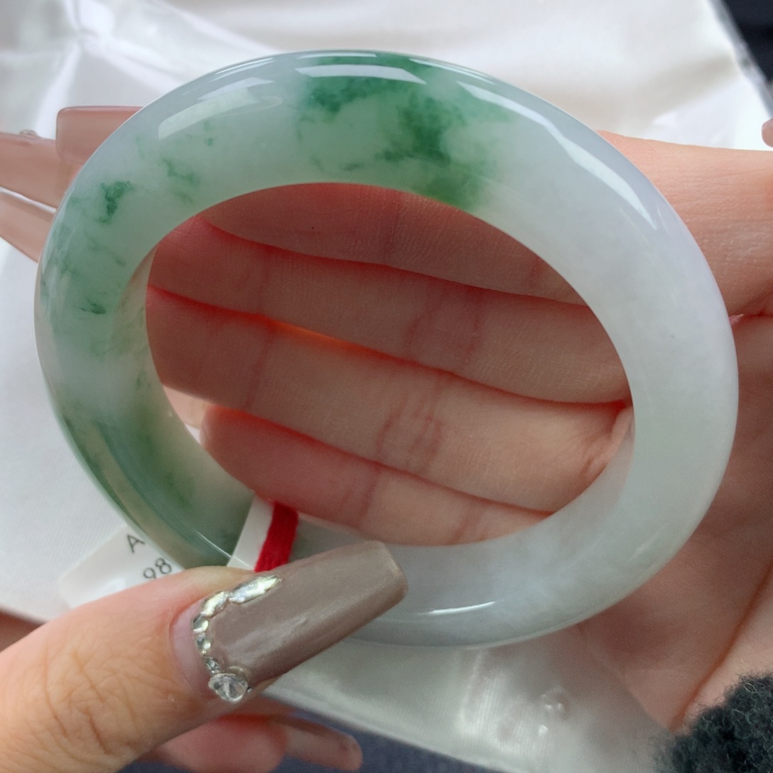 翡翠手镯未镶嵌54.8正圈厚装