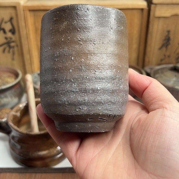 备前烧，松岛弘马克杯，