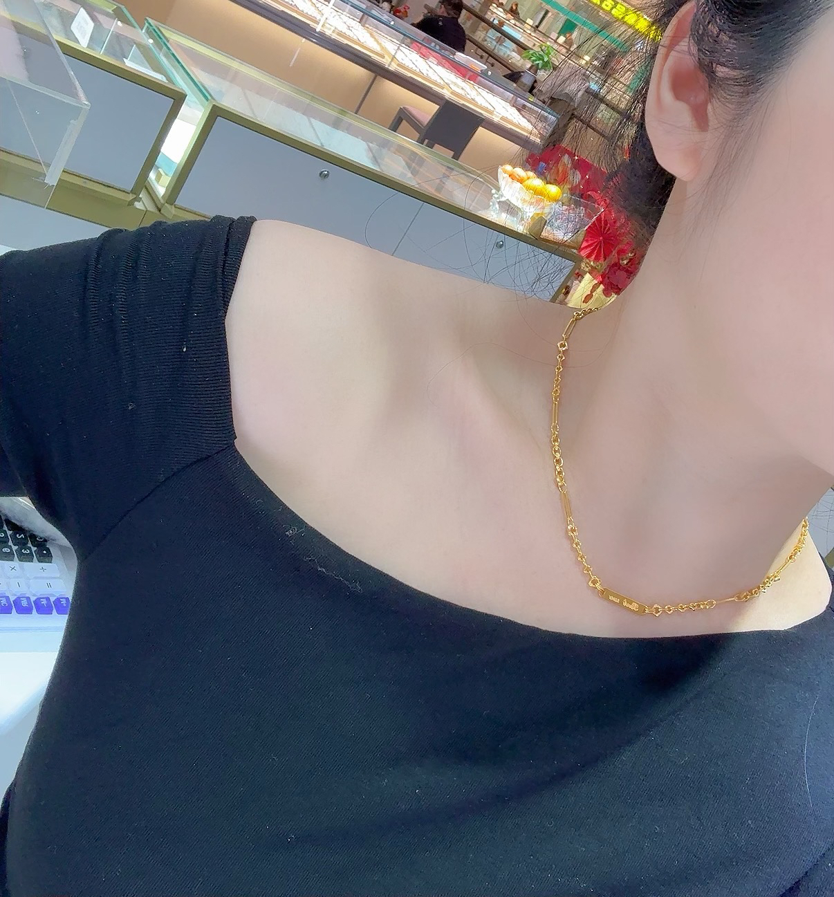 5G工艺足金999洋气款完美的我牌牌套链（不退不换，介意勿拍）