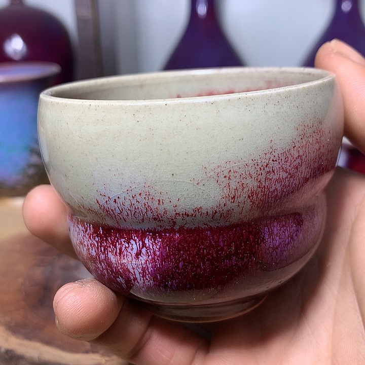 钧瓷杯子，纯手工制作钧瓷杯子