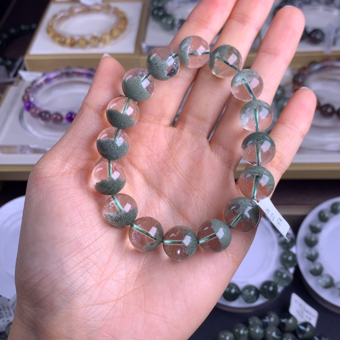 水晶手链未镶嵌飘***绪绿幽灵
