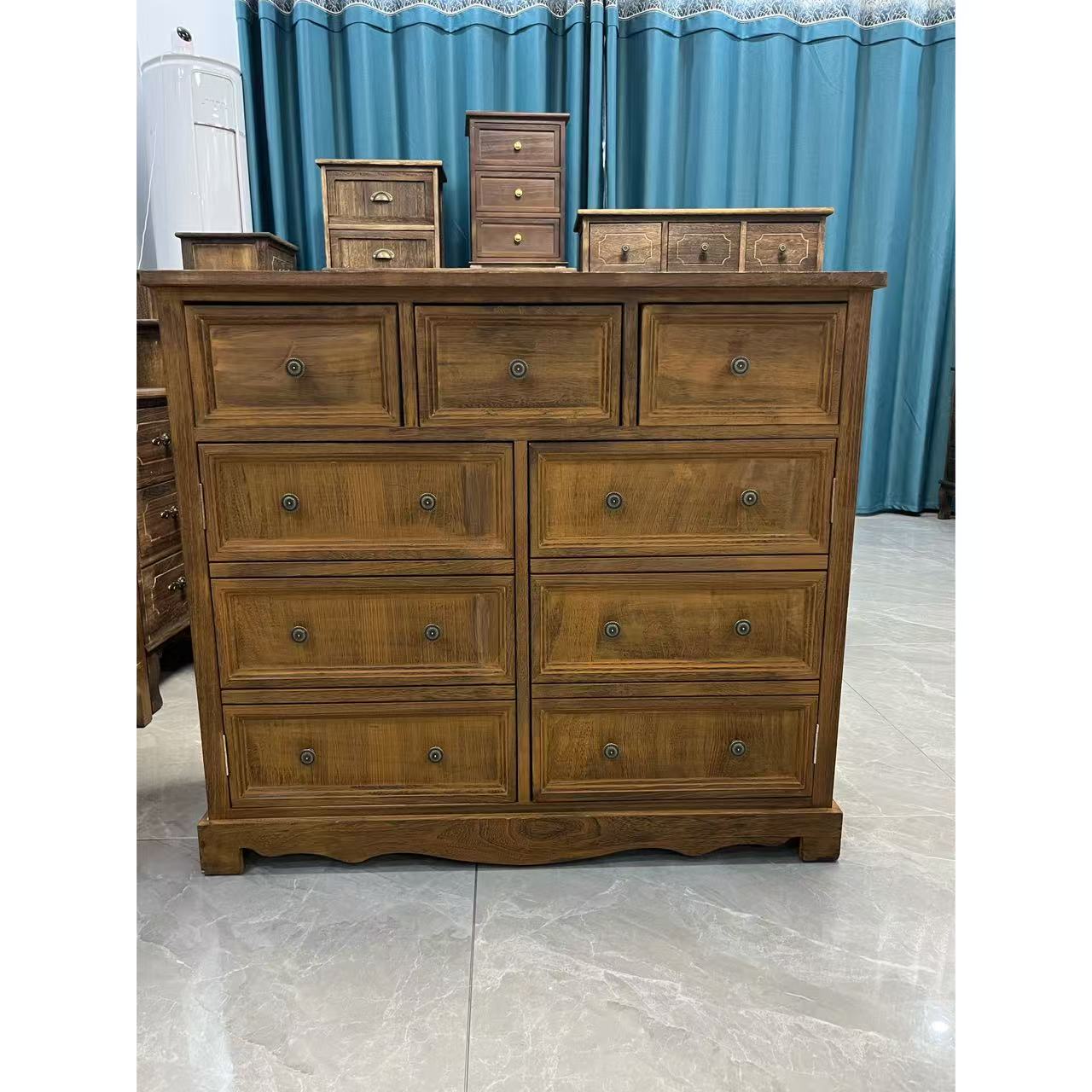 90*34*80cm实木斗柜双门收纳柜阳台储物柜