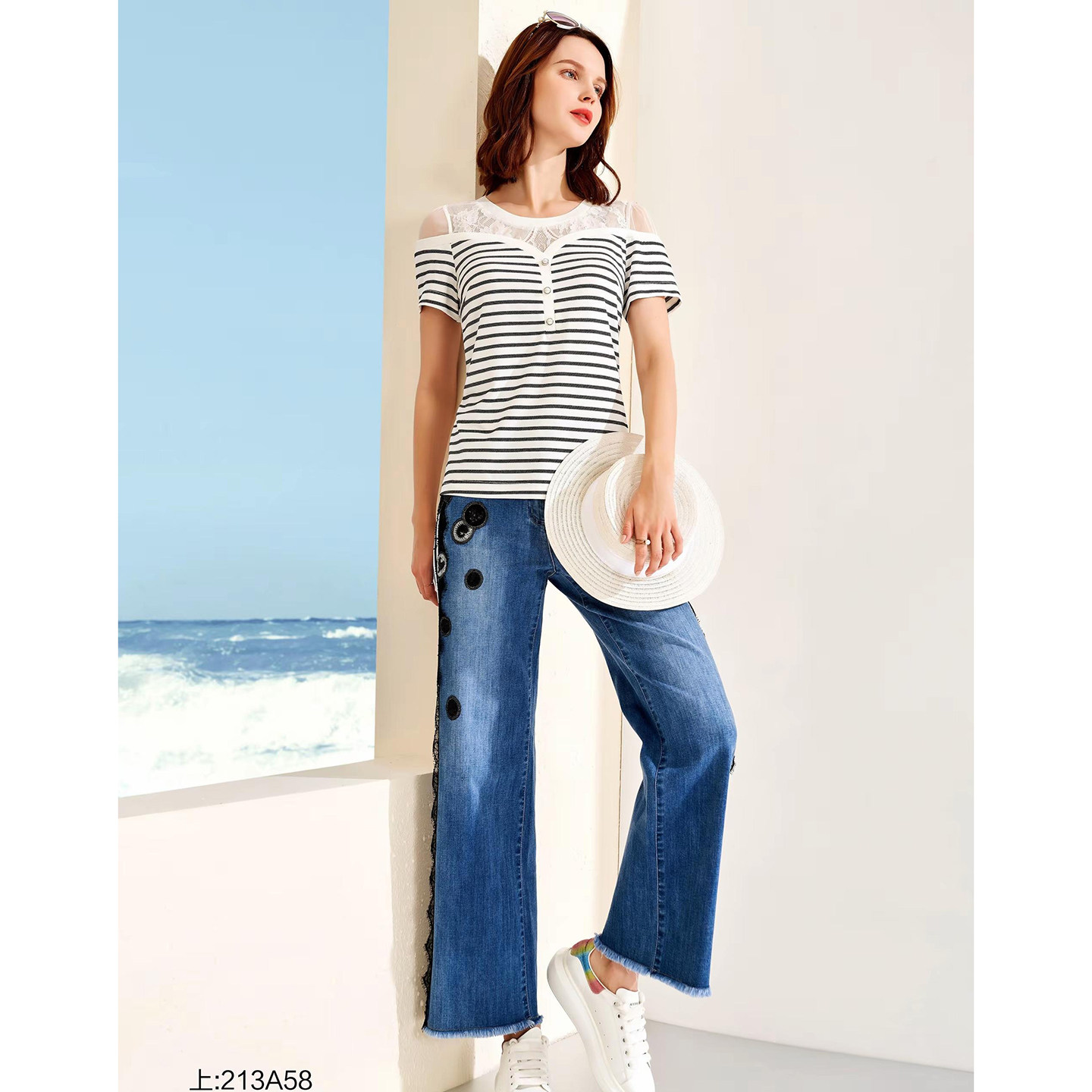 春夏新款时尚休闲气质百搭上衣 莎213A58