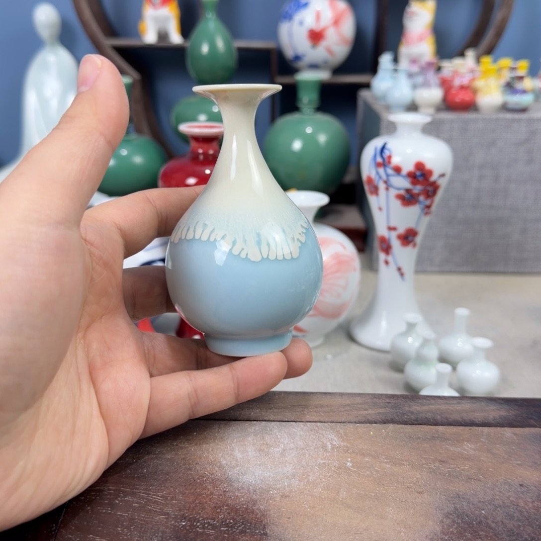 陶瓷手工小花器摆件