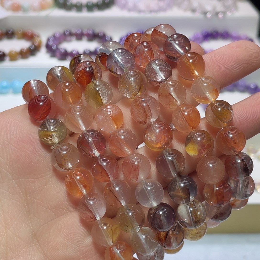 水晶手链未镶嵌彩胶花11+多样性任发其一
