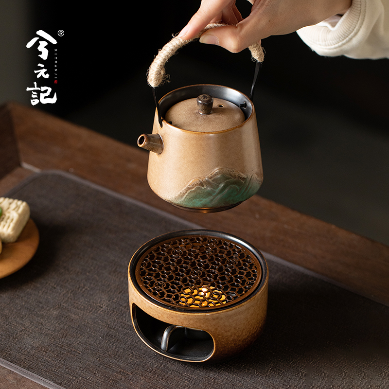 温茶炉套装温茶器蜡烛煮茶炉日式暖茶炉陶瓷煮茶壶可加热保温底座