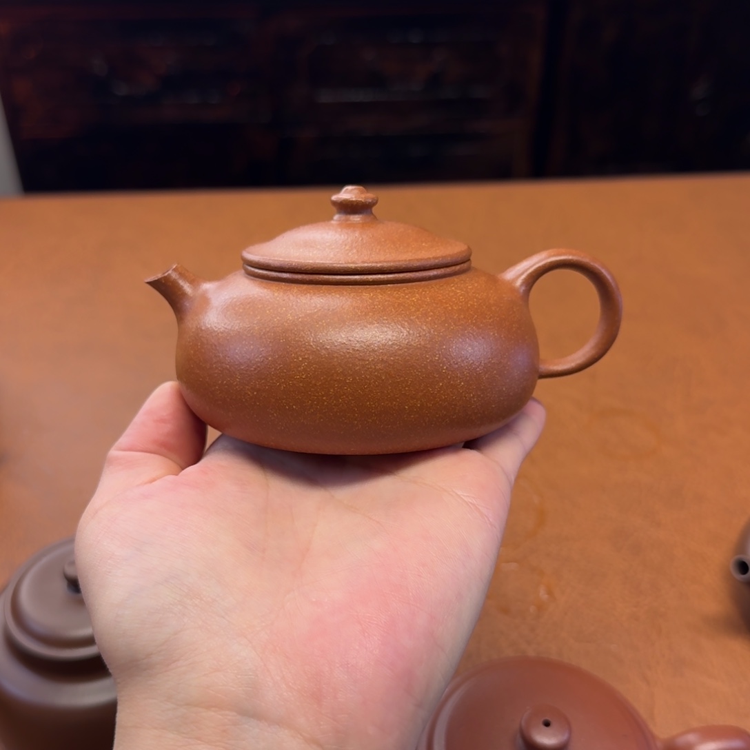 紫砂茶壶寒江，金降坡，全手工.200cc