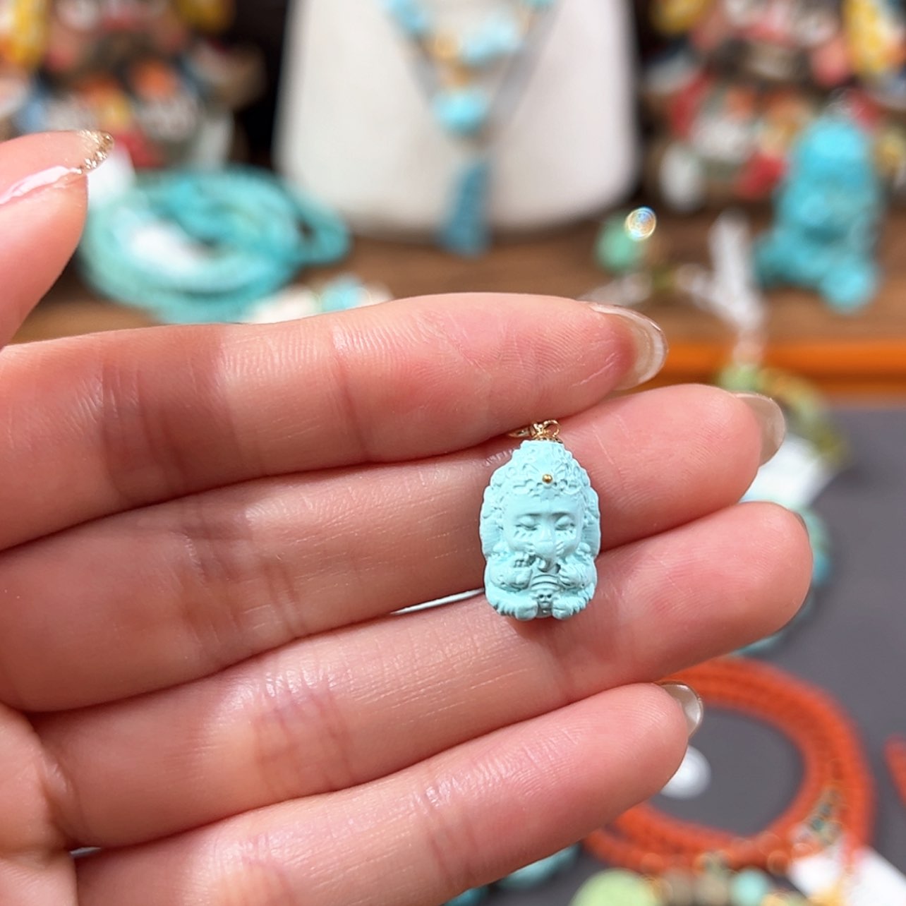 【闪购商品】绿松石滴流18K金镶嵌