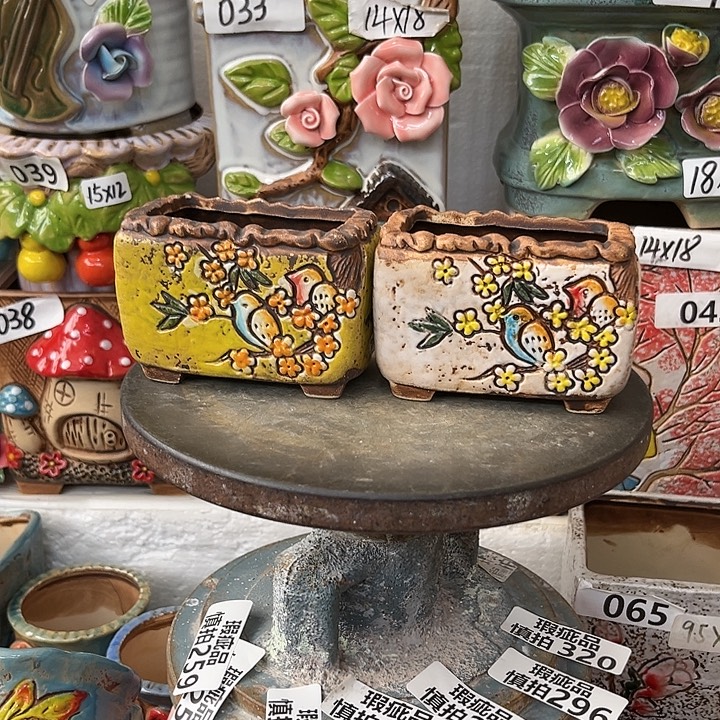 粗陶材质多肉花盆