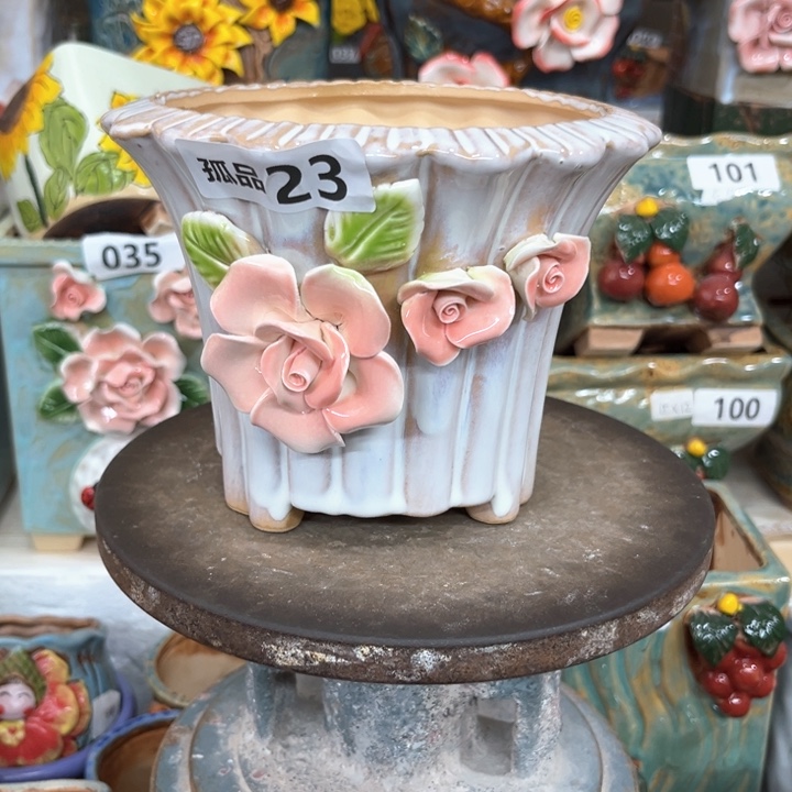 紫砂花盆粗陶材质多肉花盆