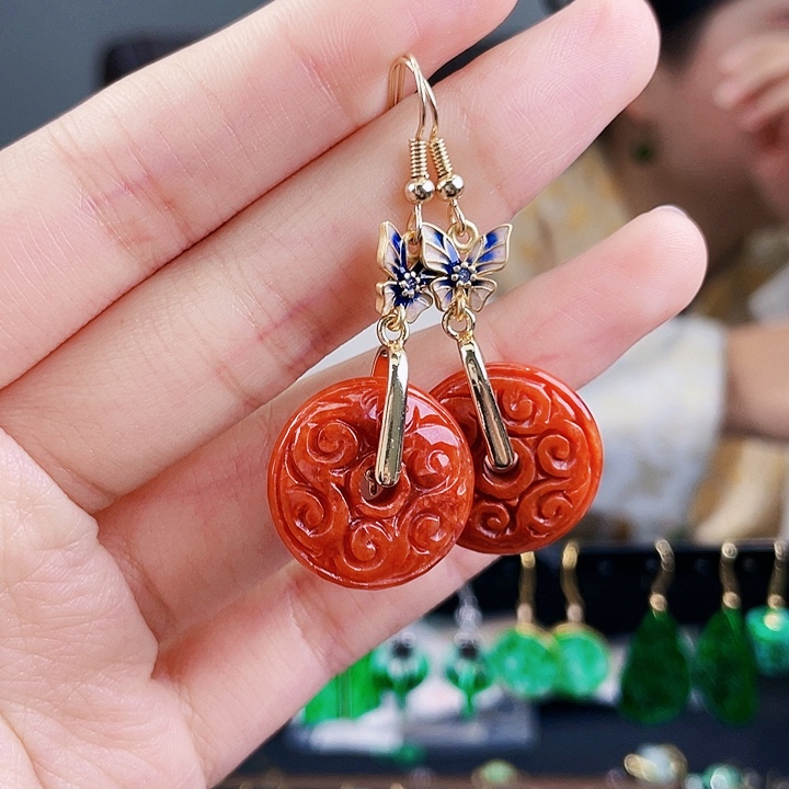 翡翠耳饰未镶嵌饰品