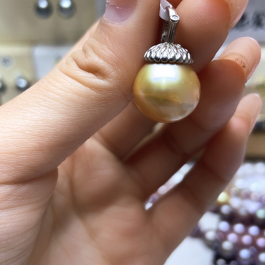 海水珍珠颈饰银S925镶嵌