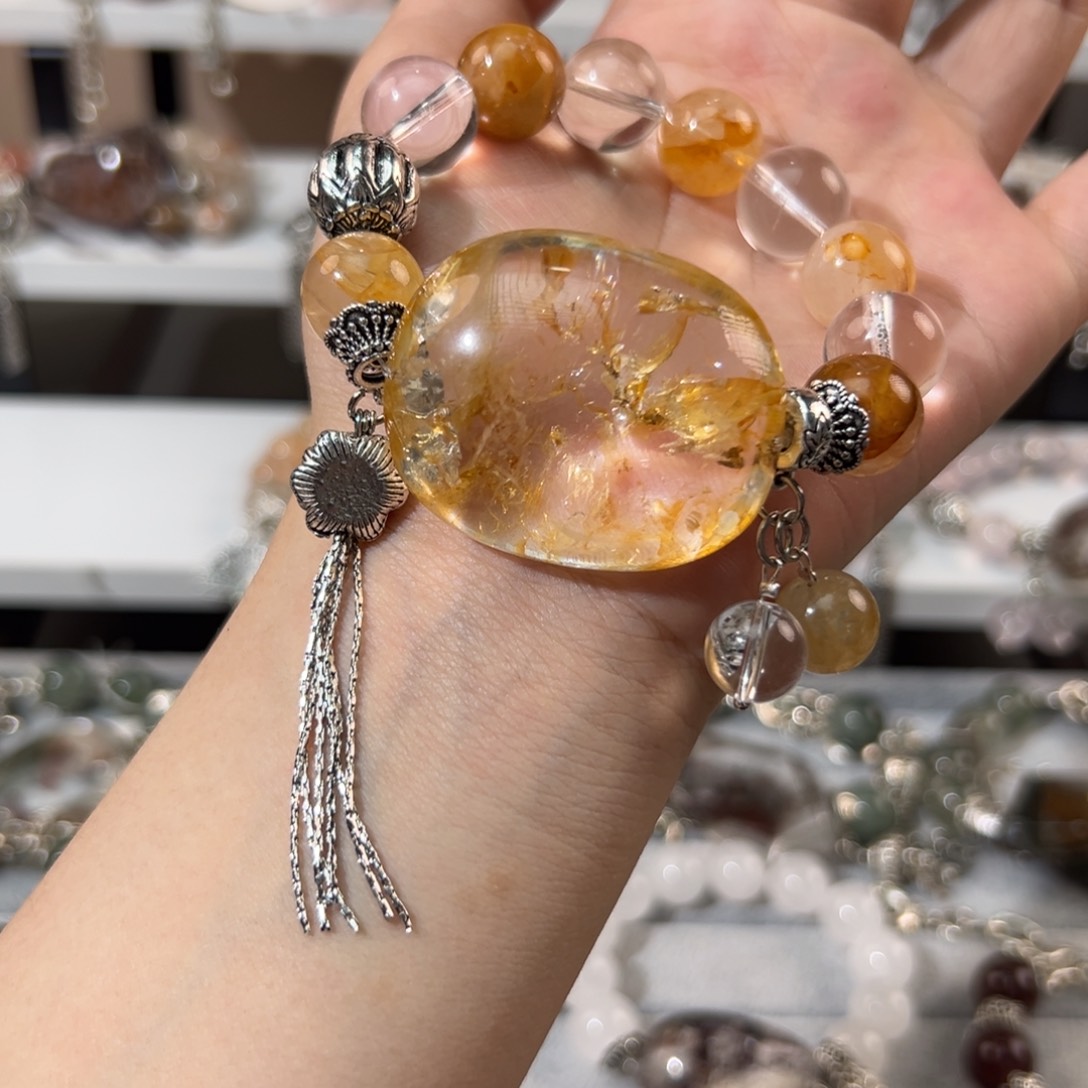 水晶手链合金囧*佳手串