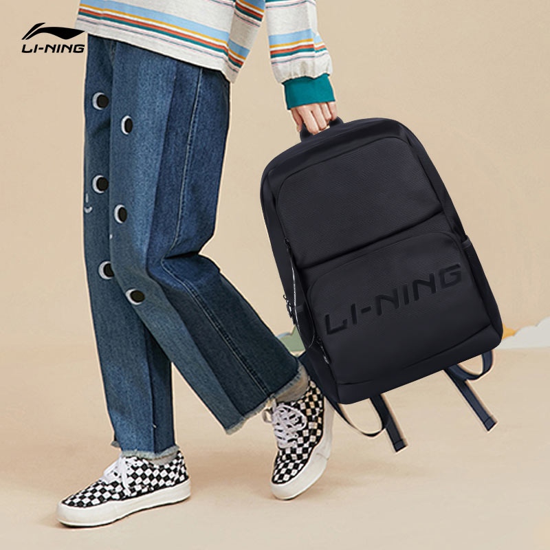 020【JYDS】李宁双肩包女学生书包大容量电脑包户外休闲旅游背包