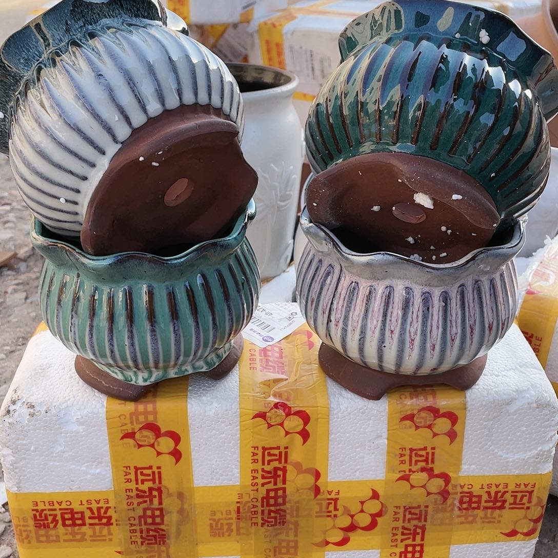 红陶宜兴紫砂花盆
