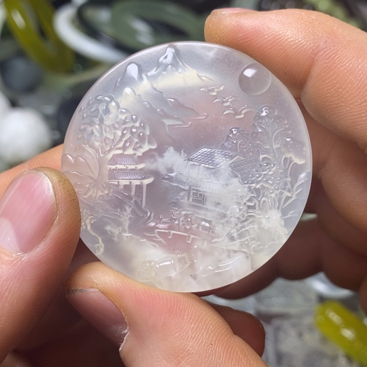 岫玉岫玉颈饰未镶嵌