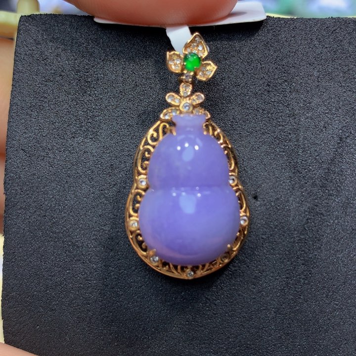 翡翠手链18K金镶嵌翡翠