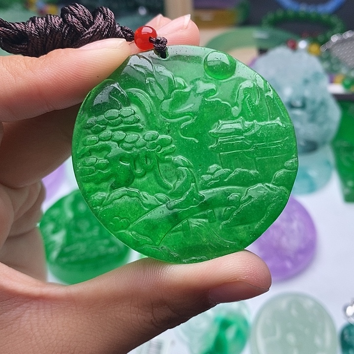 翡翠未镶嵌颈饰所见即所得 227