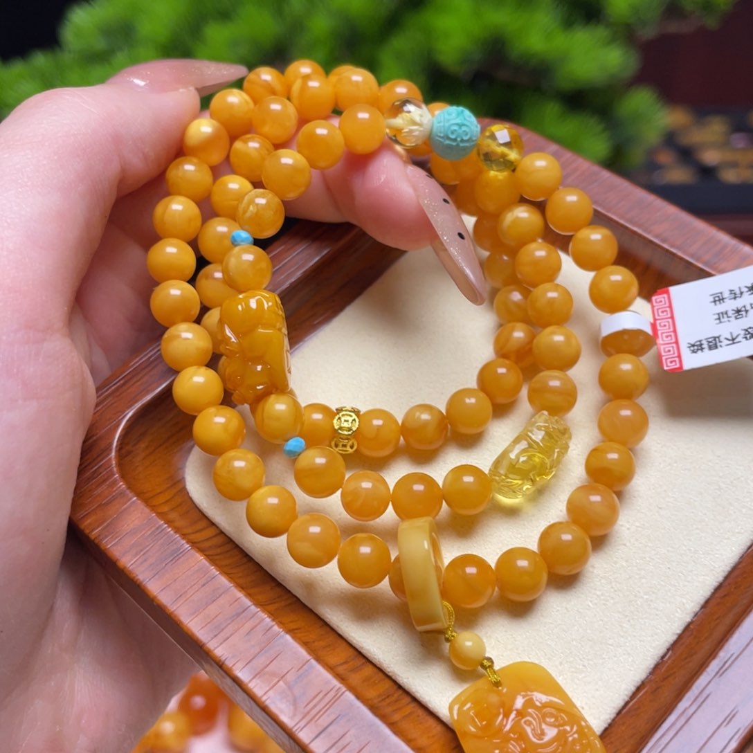 蜜蜡手链未镶嵌手串