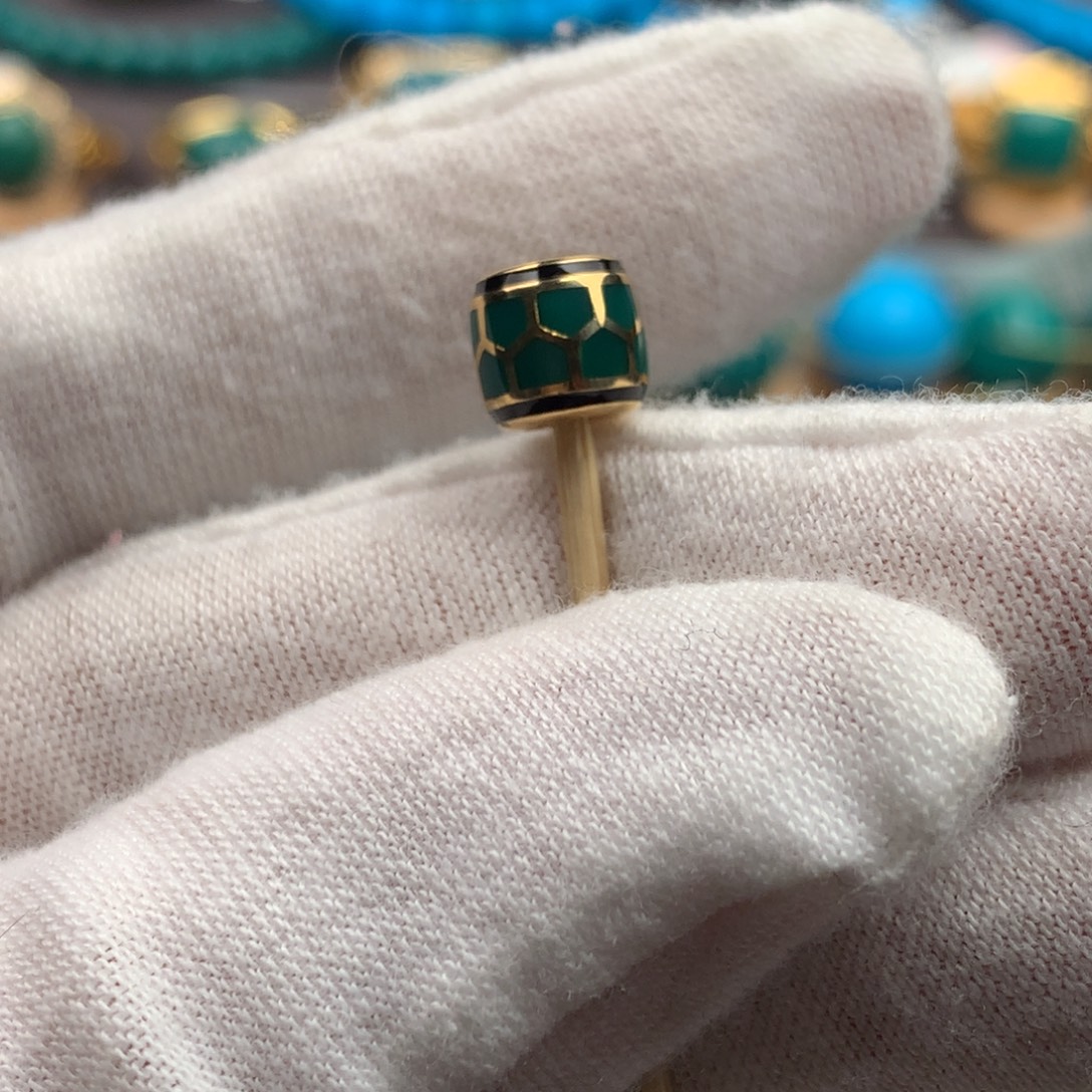 绿松石18K金镶嵌绿松石7*7mm