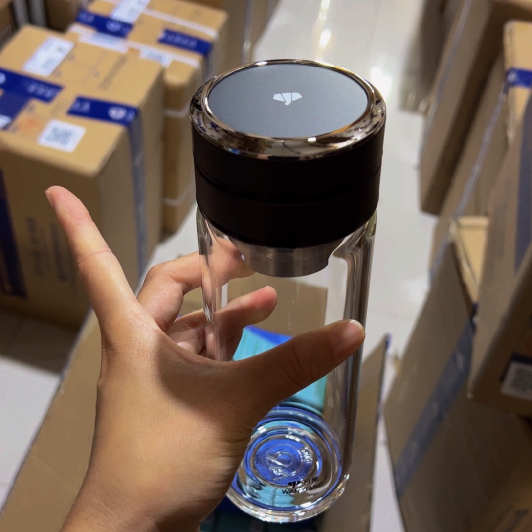万象u156R灰色单层烫手玻璃杯520➕杯套