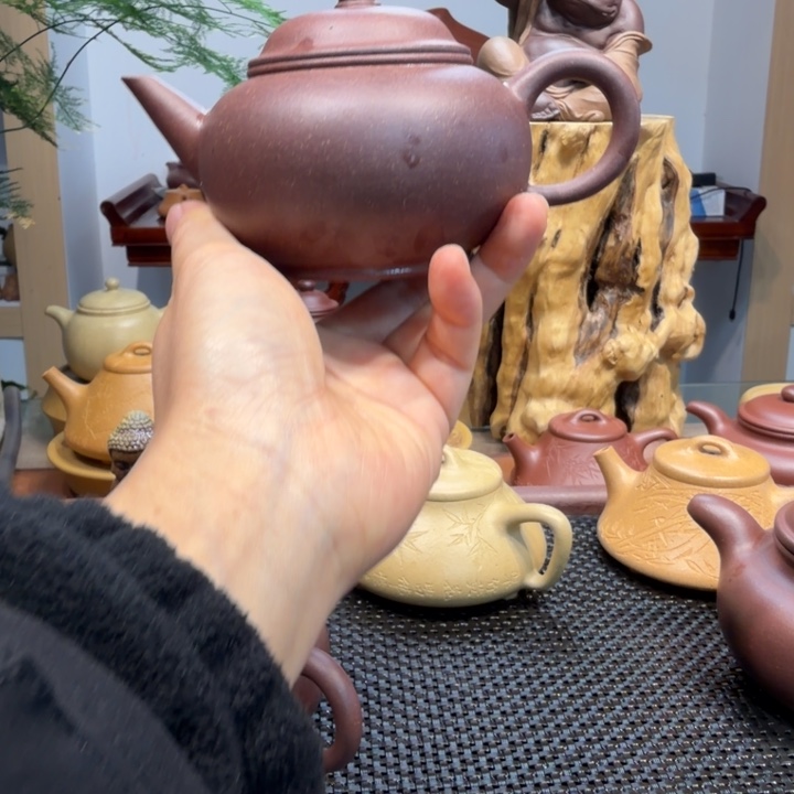紫砂茶壶底槽清水平190cc封釉