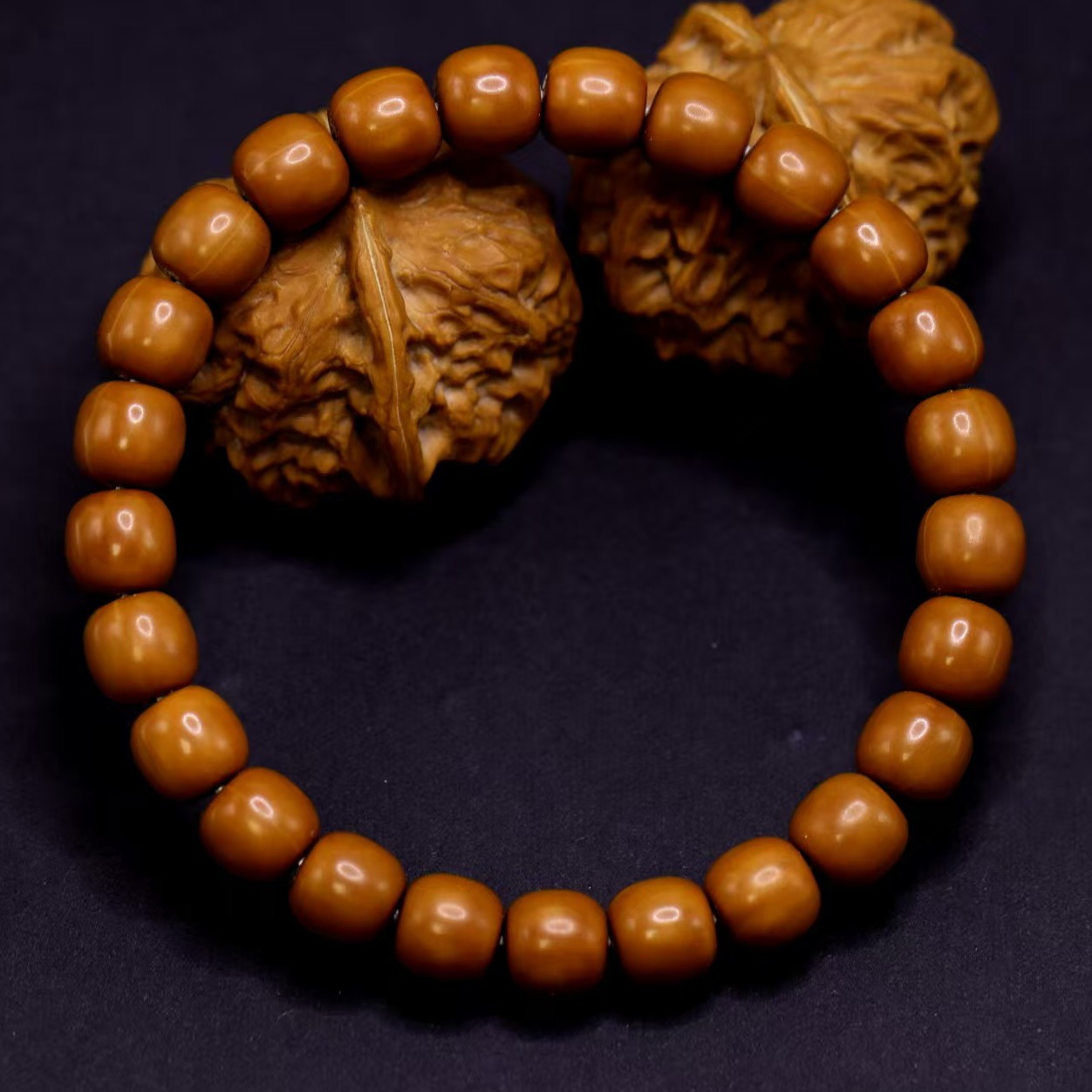 文玩讲道理-原皮原色极弧超归圆老型猴头手串8+mm