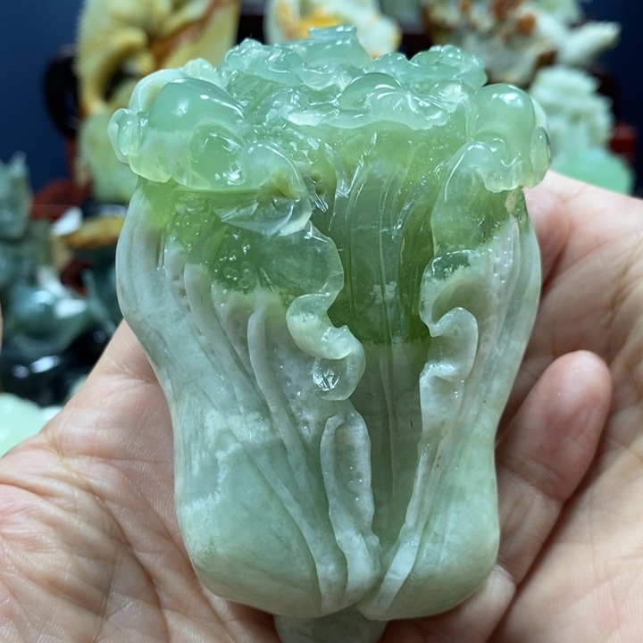 未镶嵌蛇纹石玉珠宝奇石用****4