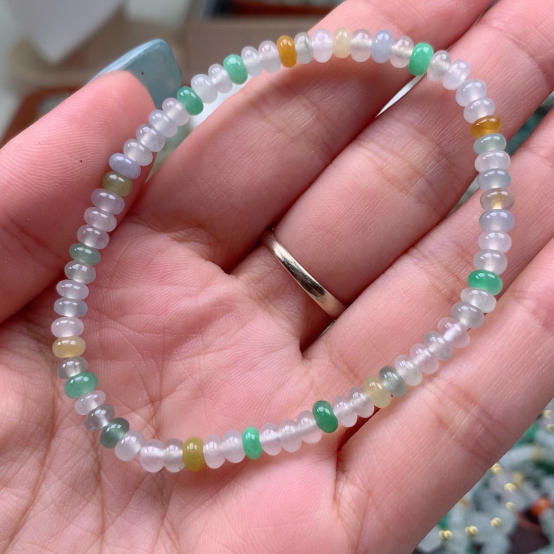 翡翠散珠鸟**香鼓珠手串